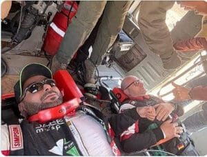 يزيد الراجحي يتعرض لحادث خلال رالي باها الأردن وحالته مستقرة