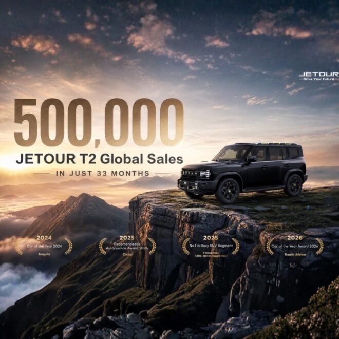 JETOUR T2 Hits 500,000 Sales in 33 Months